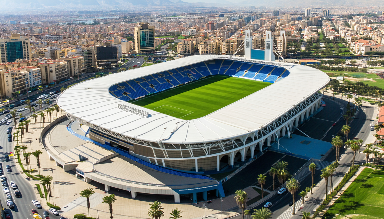 découvrez les secrets du grand stade hassan ii de casablanca à travers le regard de tarik oualalou. plongez dans les enjeux et les défis de ce monumental projet architectural qui redéfinit le paysage sportif de la ville.