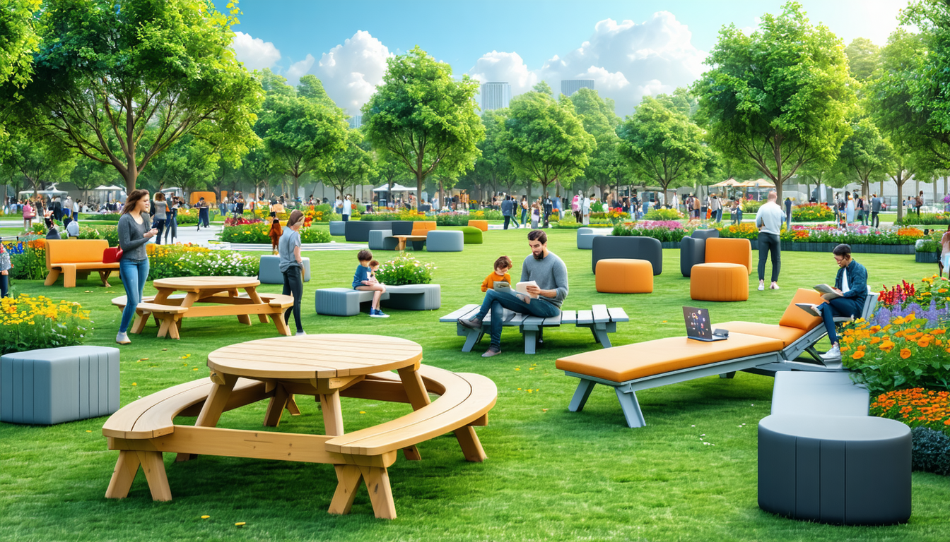 découvrez notre mobilier urbain amovible idéal pour créer un parc éphémère unique. alliant design esthétique et fonctionnalité, nos installations temporaires s'adaptent facilement à vos besoins pour embellir vos événements et espaces publics.