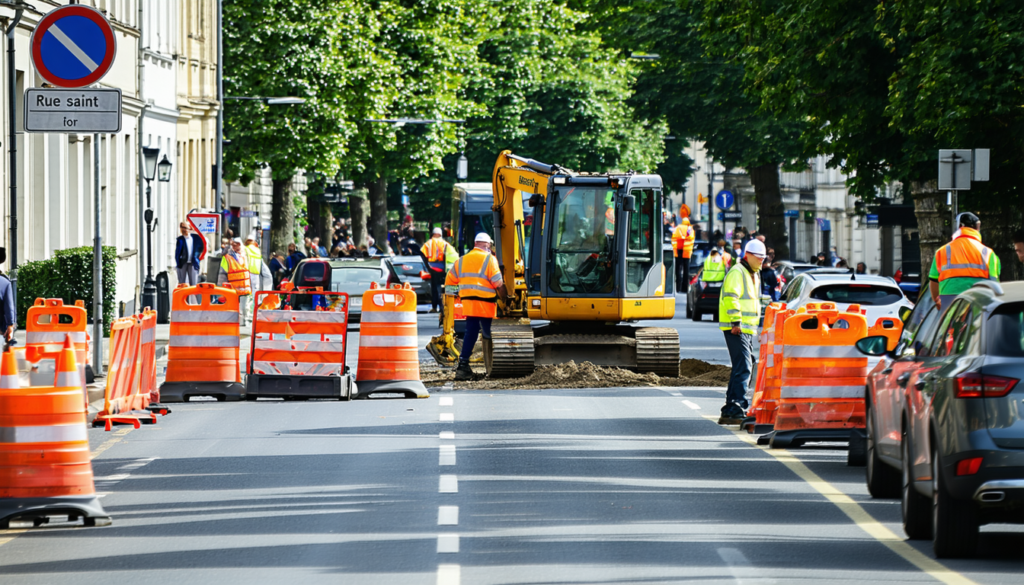 la rue saint-victor à huy sera fermée pour des travaux de terrassement à partir de ce mardi. prenez vos dispositions et suivez les déviations mises en place pour assurer votre sécurité et celle des travailleurs.