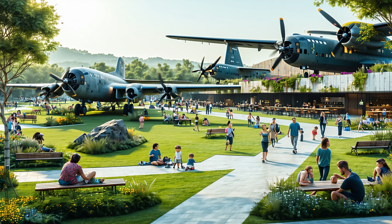 découvrez l'histoire fascinante du terrain d'aviation, retransformé en un espace public contemporain. un lieu où passé et présent se rencontrent, idéal pour se promener, se détendre et profiter d'activités culturelles dans un cadre unique.
