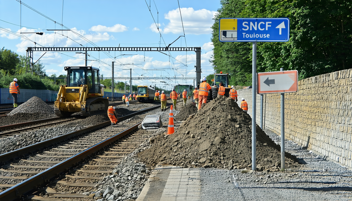 découvrez les travaux de terrassement cruciaux entrepris par la sncf pour assurer la sécurité des rails entre toulouse et bordeaux. informez-vous sur l'arrêt total des trains prévu pendant plusieurs jours, voire semaines, et les implications pour les voyageurs.